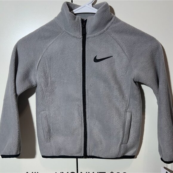 Nike Other - Nike fleece kids 4/XS NWT atmosphere gray zip up jacket coat